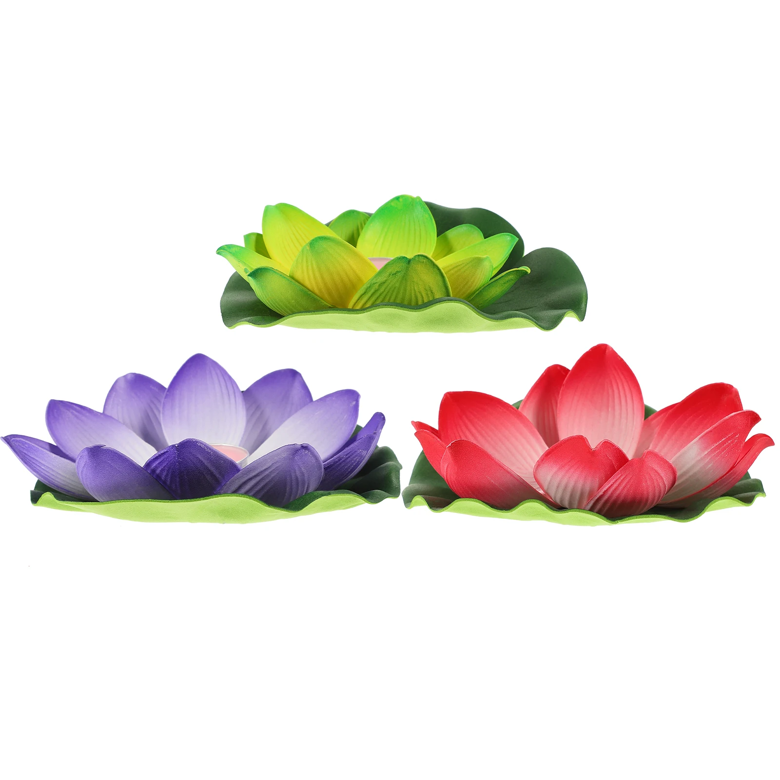 

3Pcs Lotus Shape LED Candles Votive Decorative Blessing Lamps for Home Party Wedding Festival