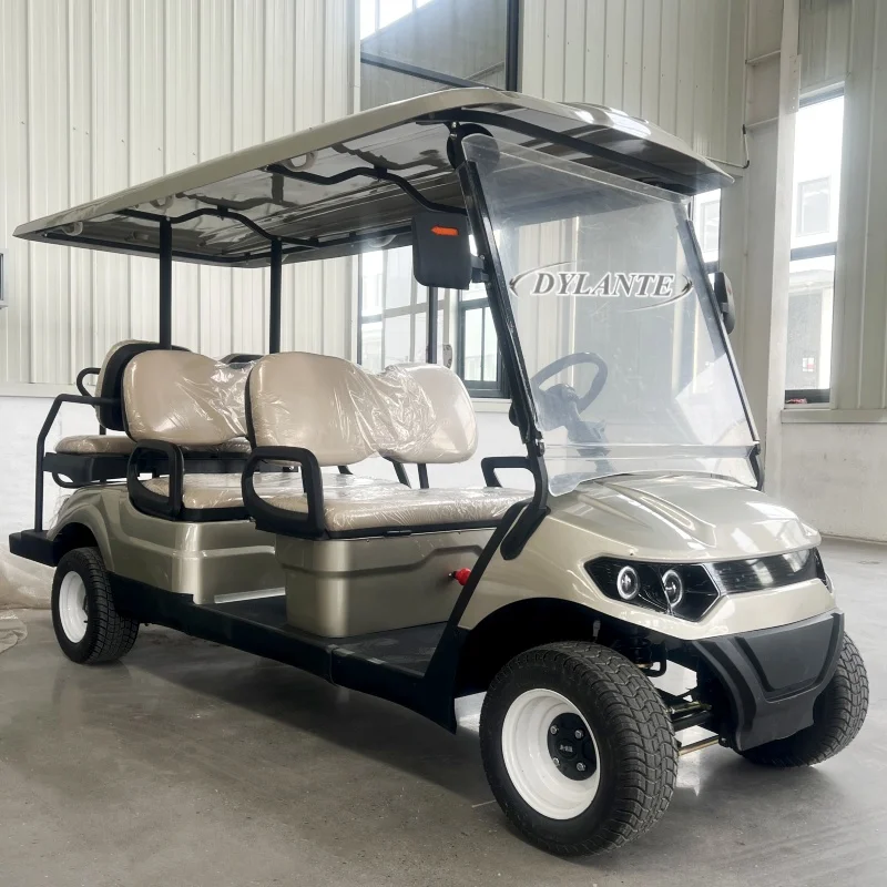 Hot Selling New Solar Panel Powered 4KW 5KW Off-Road Vehicle 60V Lithium Battery Adult 6 Seater 4 Wheel Beach Golf Cart