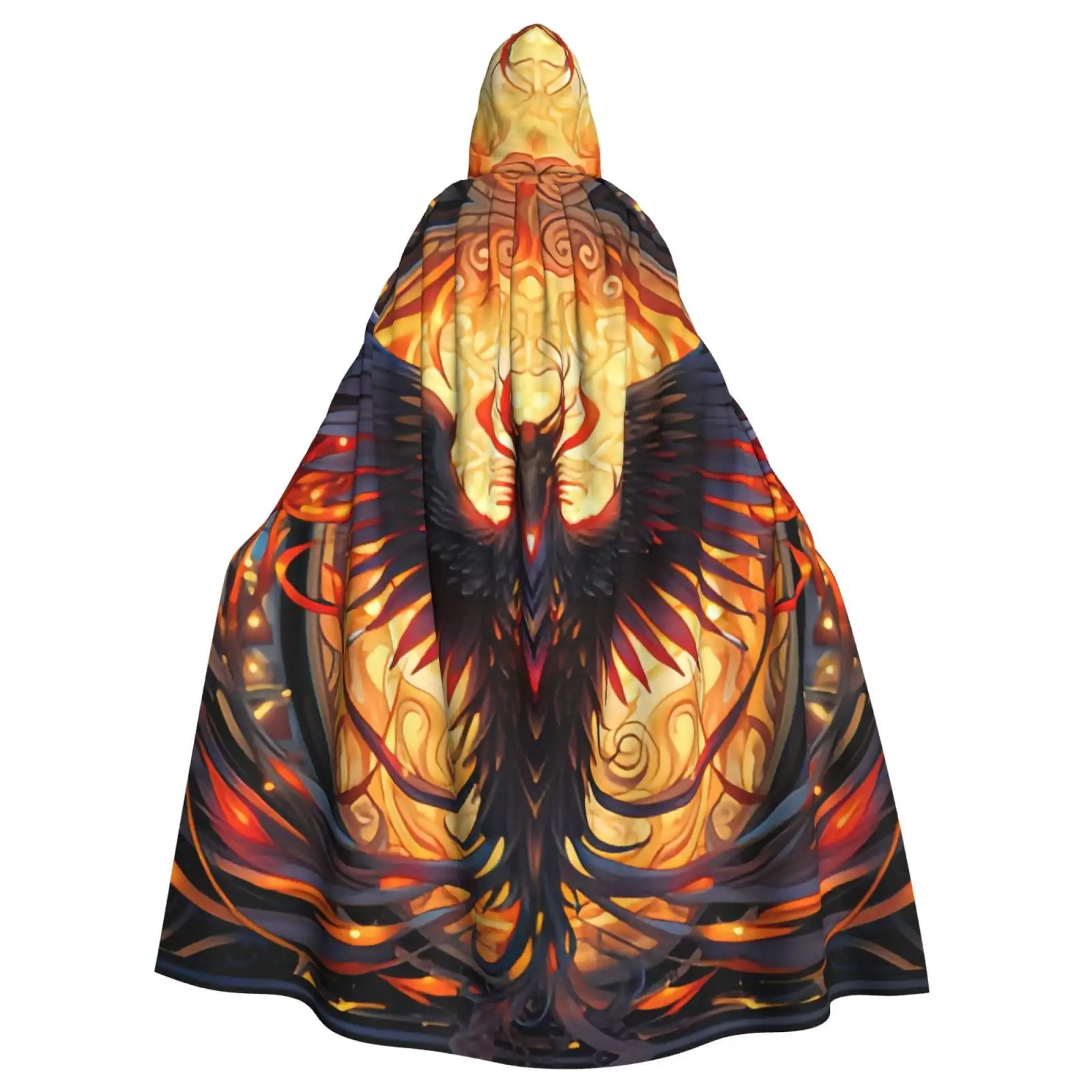 

Унисекс плащ с капюшоном для взрослых легкое пальто мифический плащ Феникса для Хэллоуина костюмы для косплея