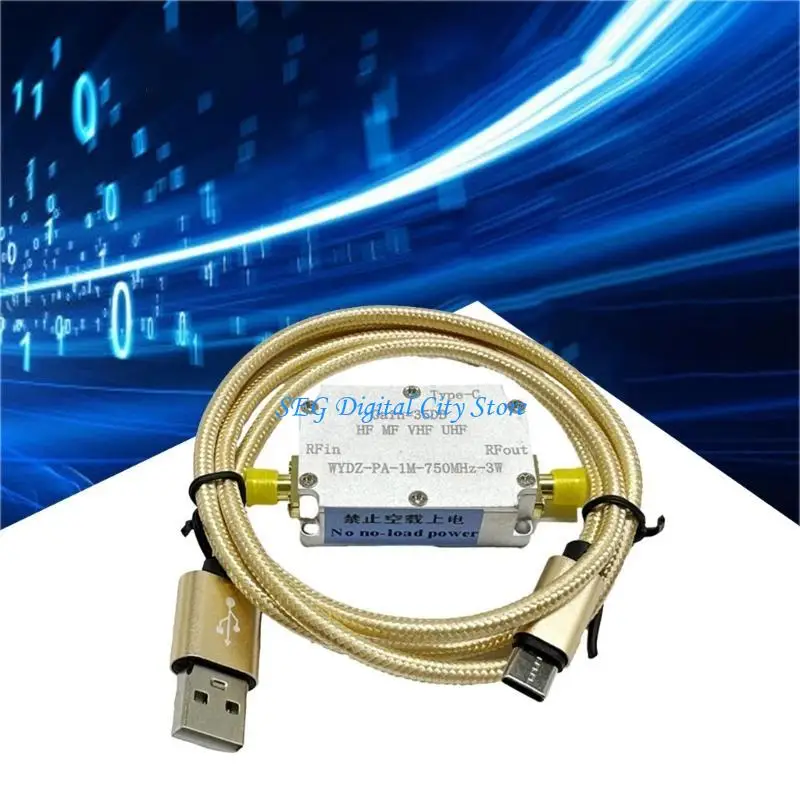 U75B 1-750M 3W مقبس مكاسب عالية موصل مكبر للصوت منخفض الضوضاء معدني لأجهزة الراديو #4