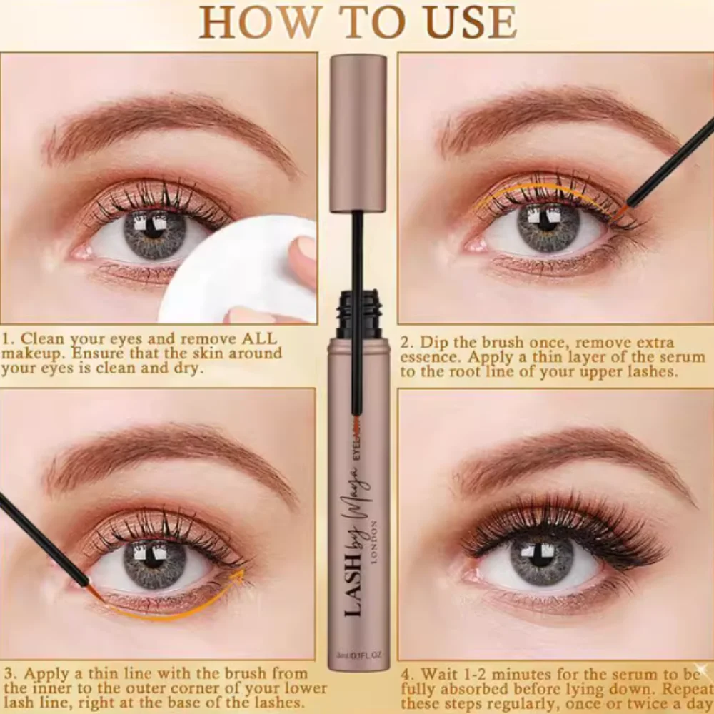 속눈썹 성장 세럼 추가 볼륨 더 풍성하고 두꺼운 컬링 울트라 파인 래쉬 마스카라 방수 블랙 마스카라 아이 메이크업