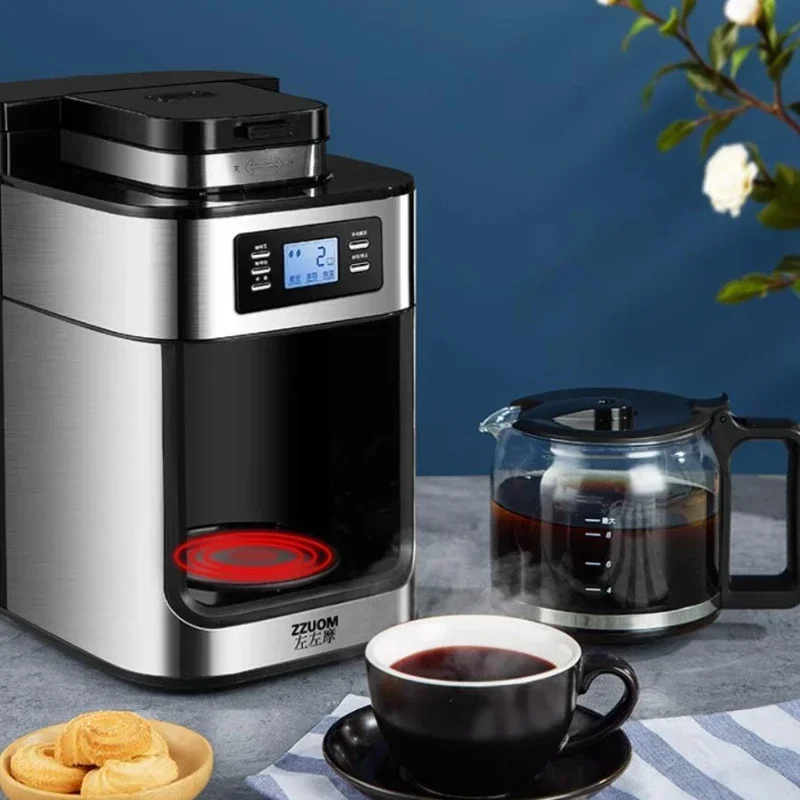 Кофеварка 220 В, шлифовальная в одном доме, кофейные зерна, кофейный порошок, автоматическое помещение двойного назначения автоматическая кофемаш