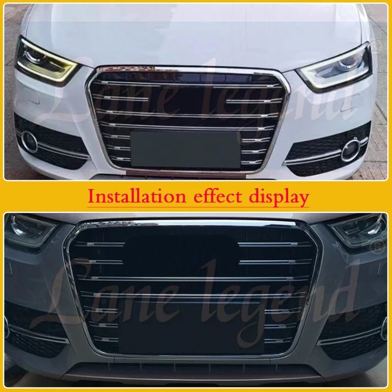 For Audi Q3 2016 2017 2018 (Refit for SQ3 Style) Front Grille Ventilation Net High-end Upgrade Front Bumper Hood Cover