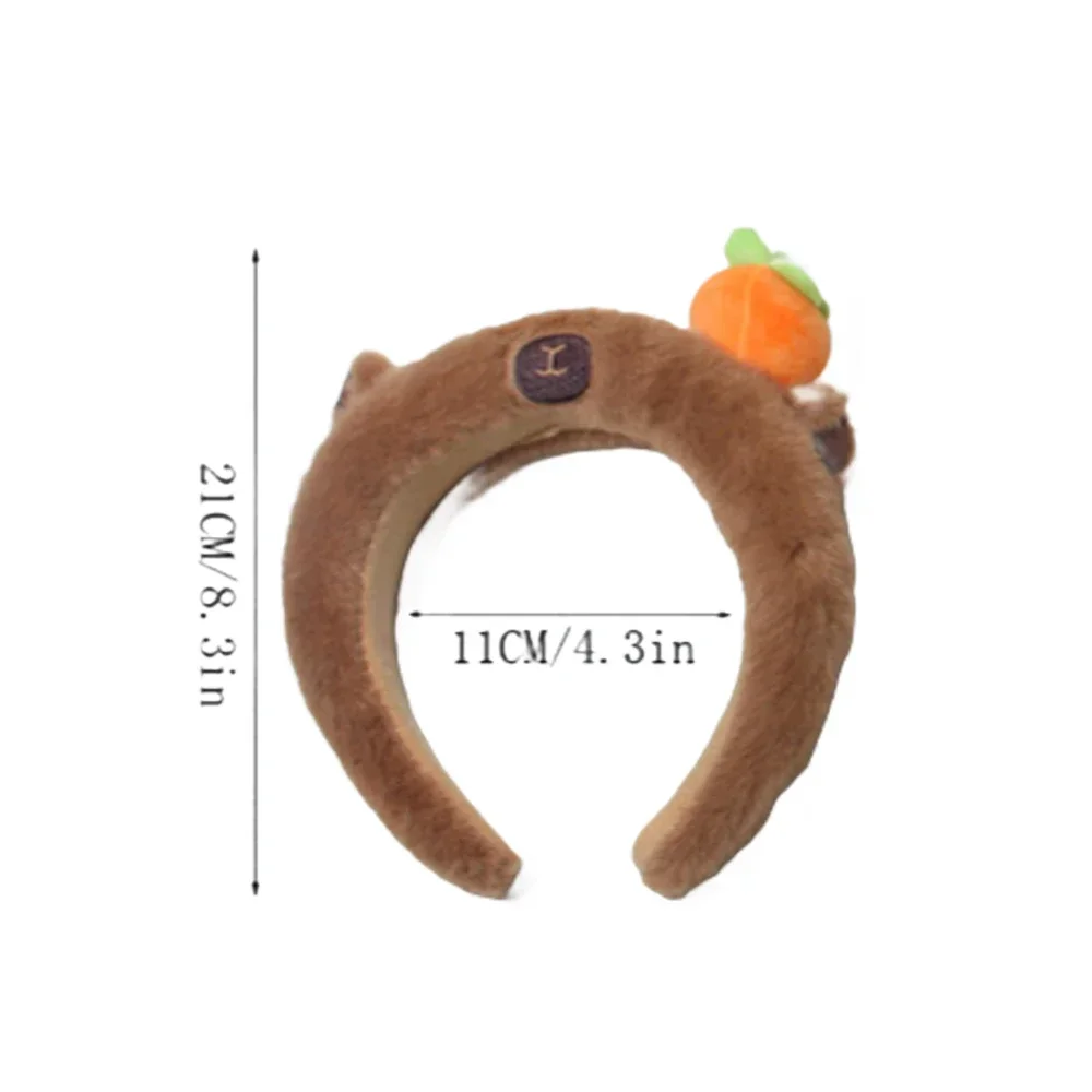 1-10PCS Headband INS Plush Capebala Hair Hoop Capybara High Cranial Top Wash Headband Cute Hair Accessories for Children image 6