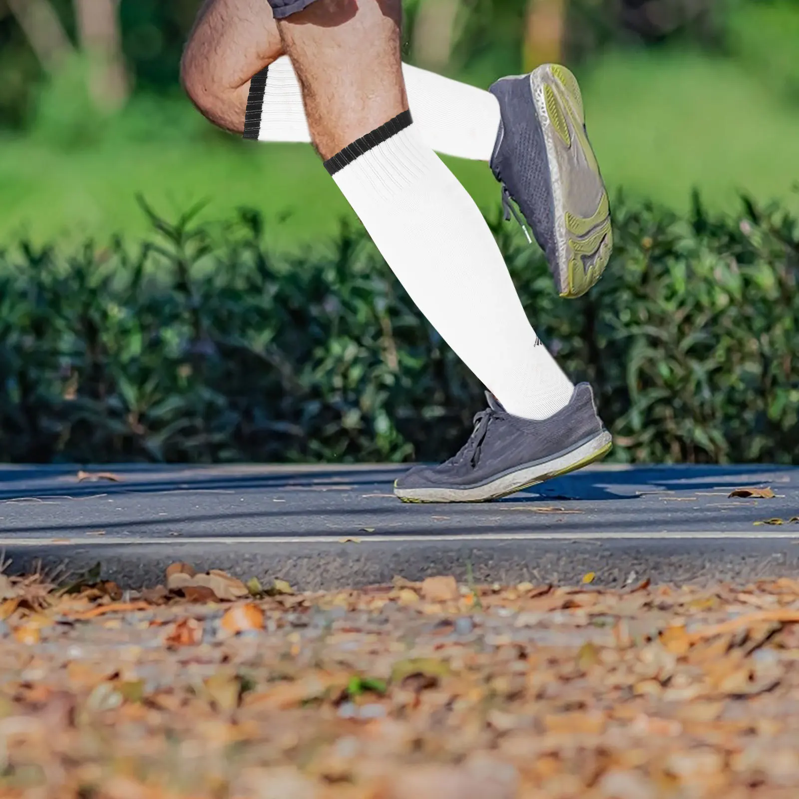 

1 пара футбольных чулок, компрессионные носки для мальчиков, удобные дышащие спортивные носки до середины икры для бега, игр