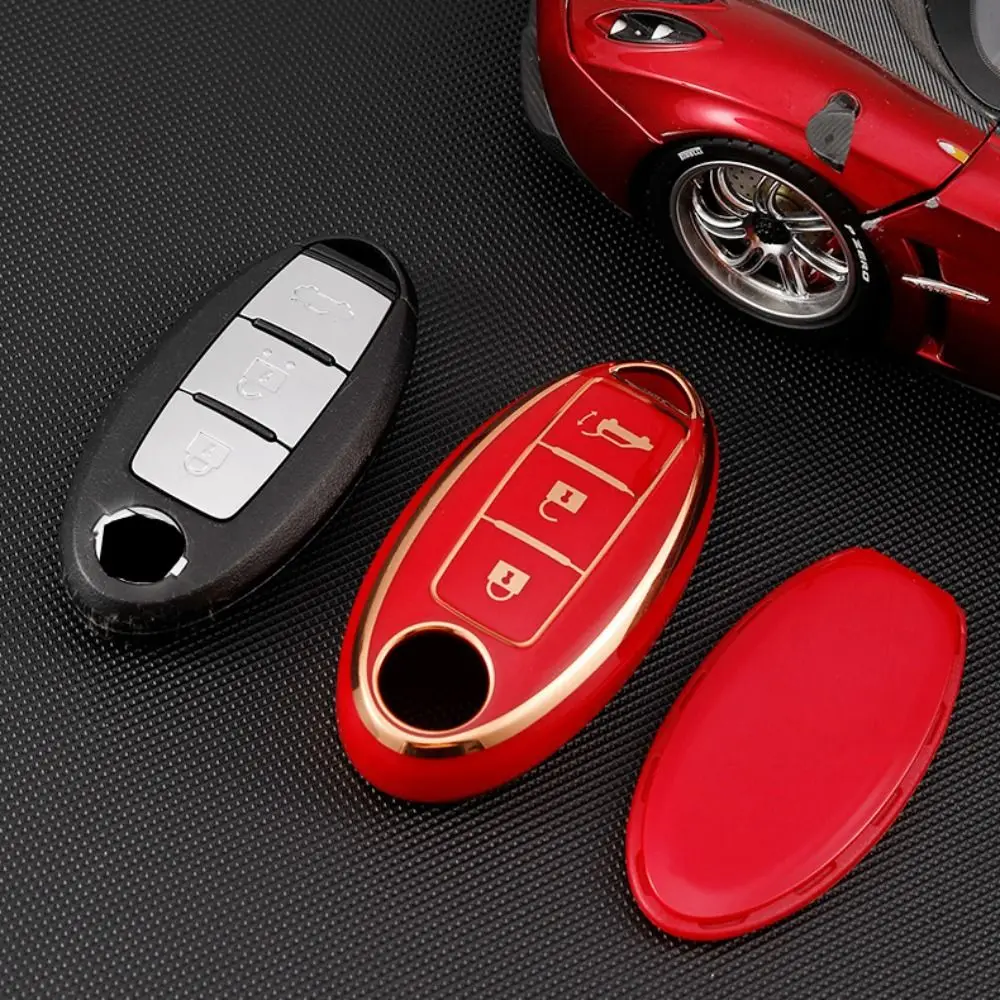 Full Protection Car Key Case 3 Bottons Remote Key Case For Nissan/Qashqai/ Juke J10 J11/X-Trail T32 T31/Kicks/Tiida/Infiniti