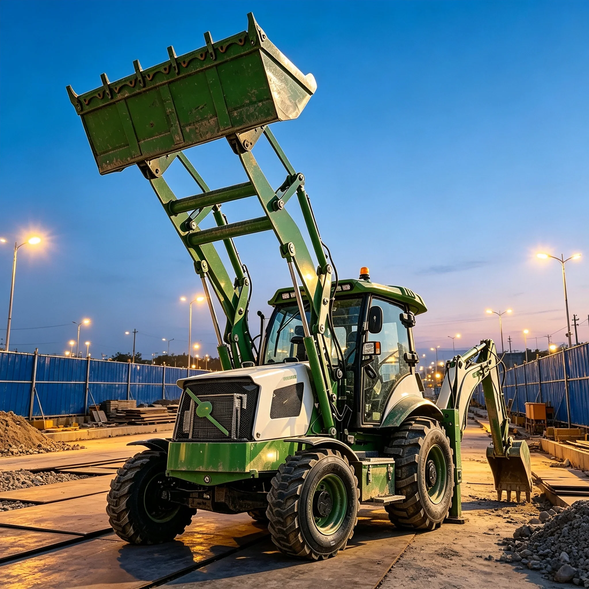 Excellent heat dissipation Noise reduction engine cover small backhoe loader wheel backhoe loader diesel backhoe loader