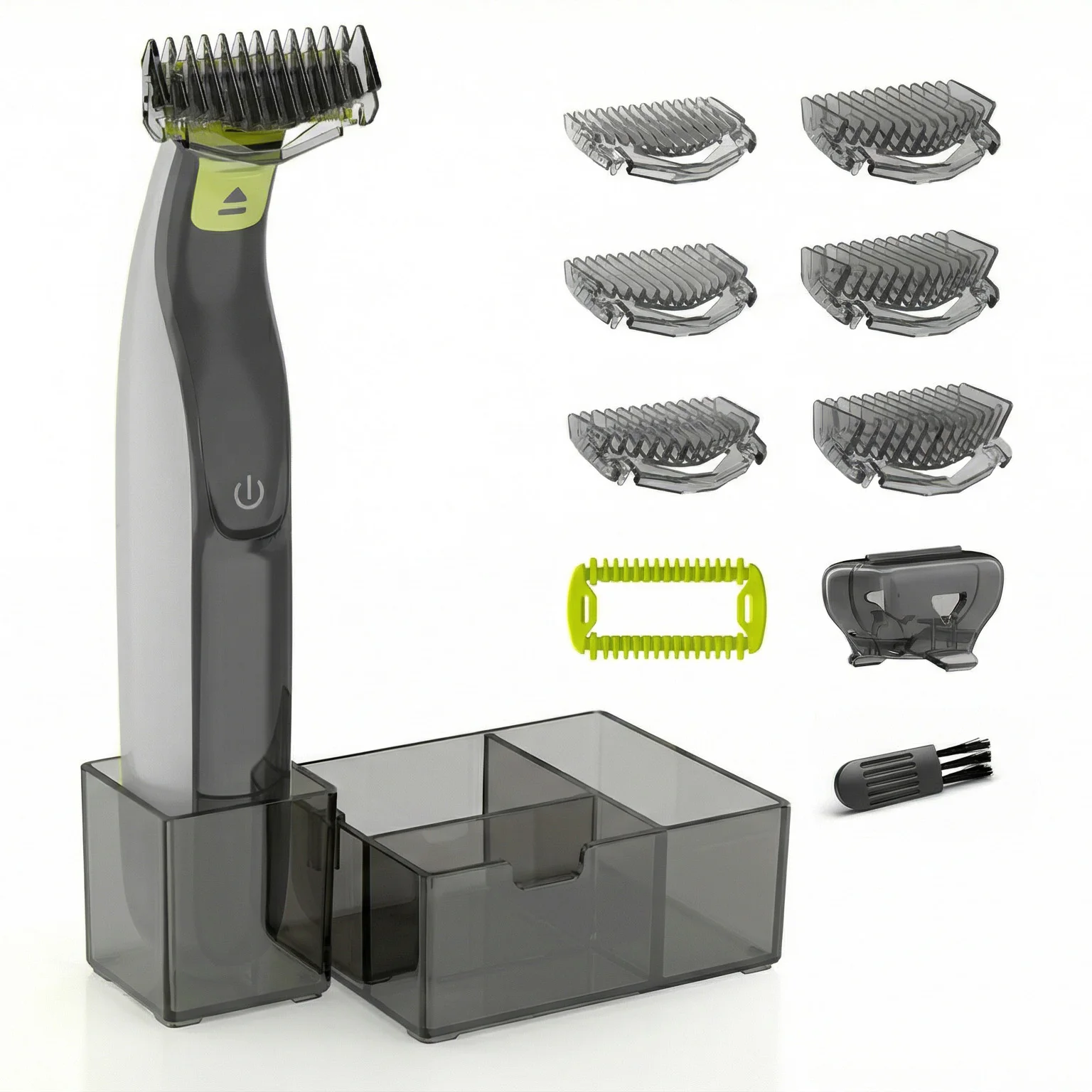 Guards Kit, 1-6mm Replacement Combs, Body Comb and Black Acrylic Stand Compatible with OneBlade