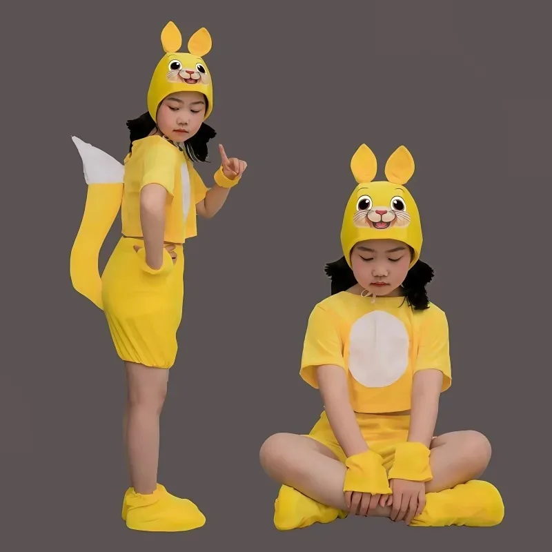 

NewChildren's Day Squirrel Cosplay Costume Animal Dance Performance Outfit Squirrels Theme Costumes for Kids Party Show Role Pla