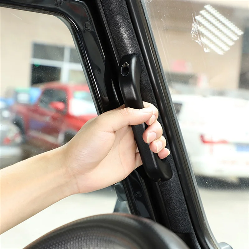ABHY-1Pair Alloy A Pillar Grab Handle Trim Parts For Land Rover Defender 90 110 2004-2018 Car Inner Door Pillar Handle Grip