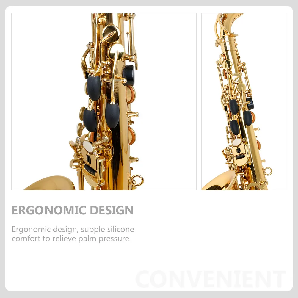 

3 Pcs Sax Side Key Pad Saxophone Buttons Palm Pads Clarinet Parts and Accessories Risers Silica Gel Protective Cover