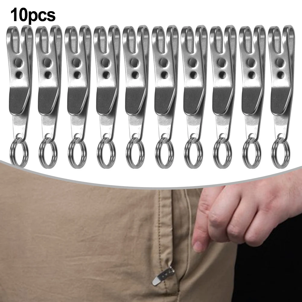 

10pcs Suspension Clip With Key Ring Pocket Key Belt Holder Banknote Clip Mountaineering Buckle Quick Hanging Equipment Tool