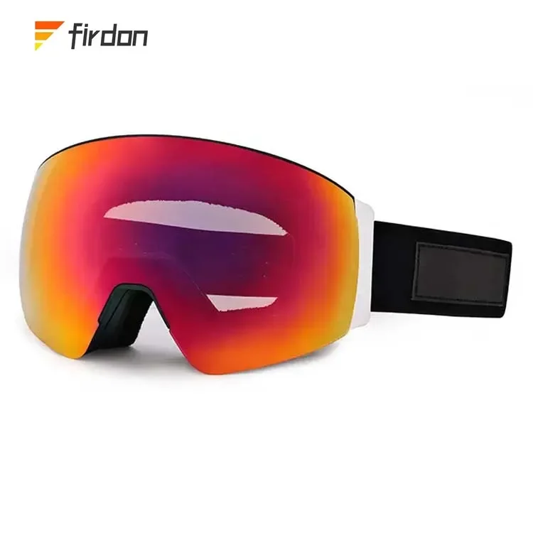 Custom UV400 Antifog Polarized Snow Goggles Factory Fashion Ski Accessories with Magnetic Feature