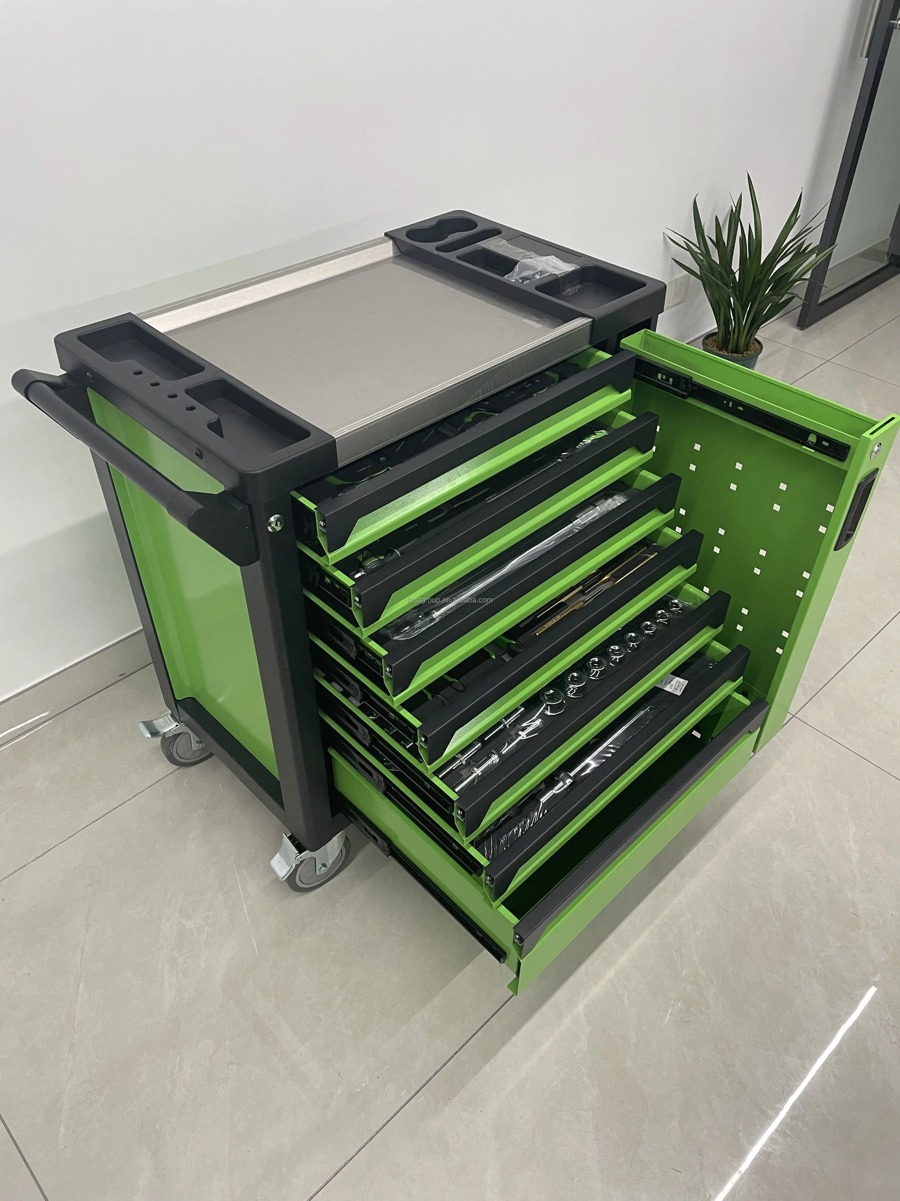 Juego De Herramientas 7 Drawers Green Cabinet Customizable Mobile Factory Direct Tool Chest With 200pcs Tool Set
