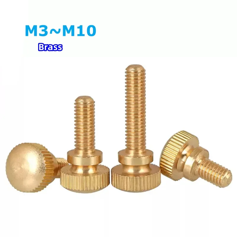 

Brass Steps High Head Knurled Hand Screw Double Layer Computer Case Bolts Pure Copper M3 M4 M5 M6M8 M10