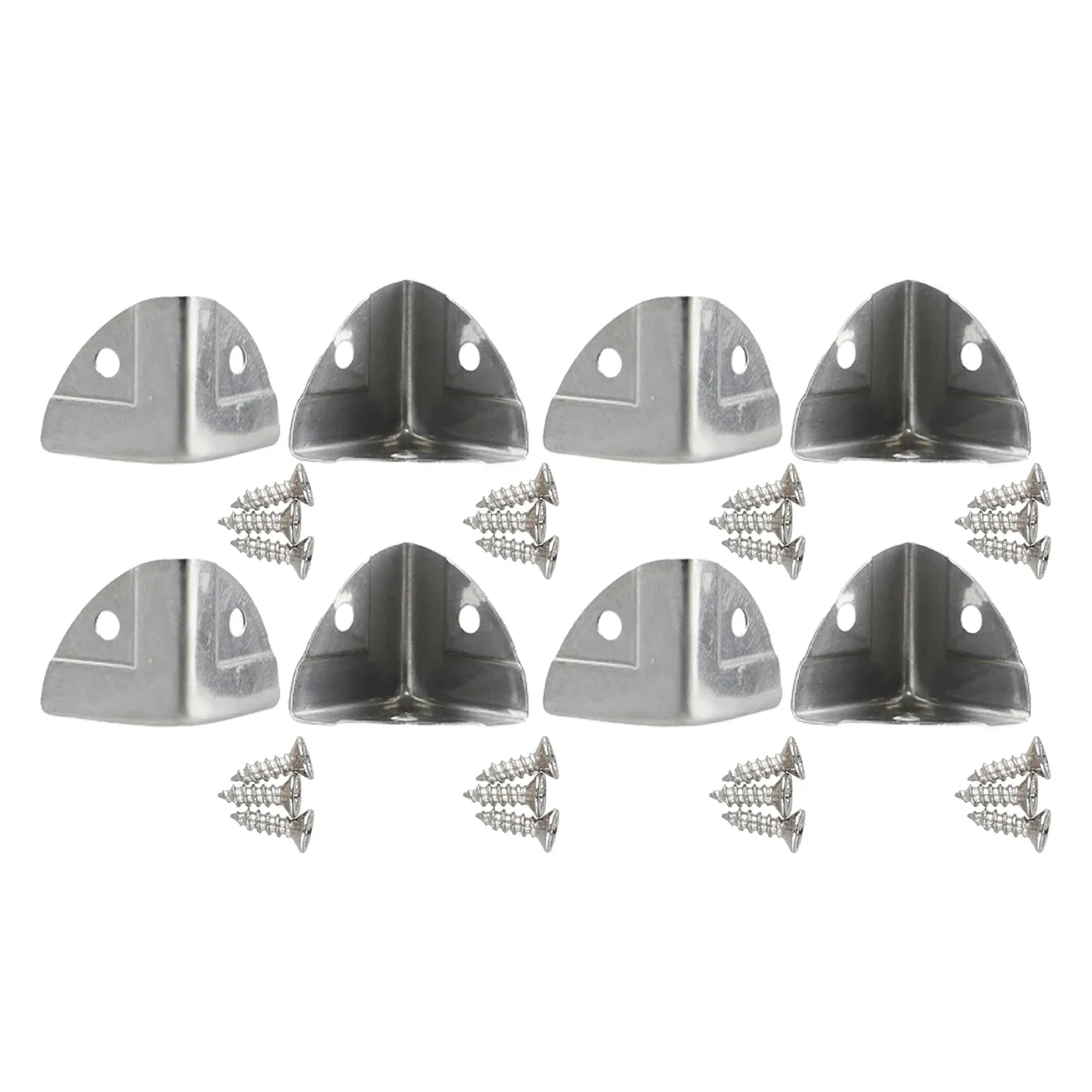 Protetor de canto para proteção de canto, 2.4*2.4*2.4cm, 4/8/12 peças, ferro para malas de madeira, acessórios de hardware