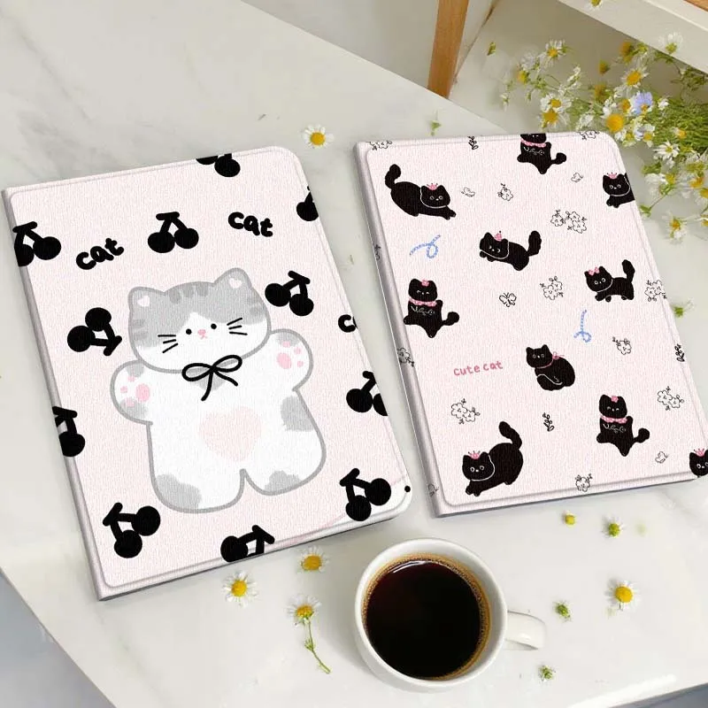 

Cute cartoon cat pattern For Samsung Galaxy Tab A A7 A8 A9 A11 S6 S11 Lite Plus 10.1 10.4 10.5 Inch 2022 2025 Tablet Case