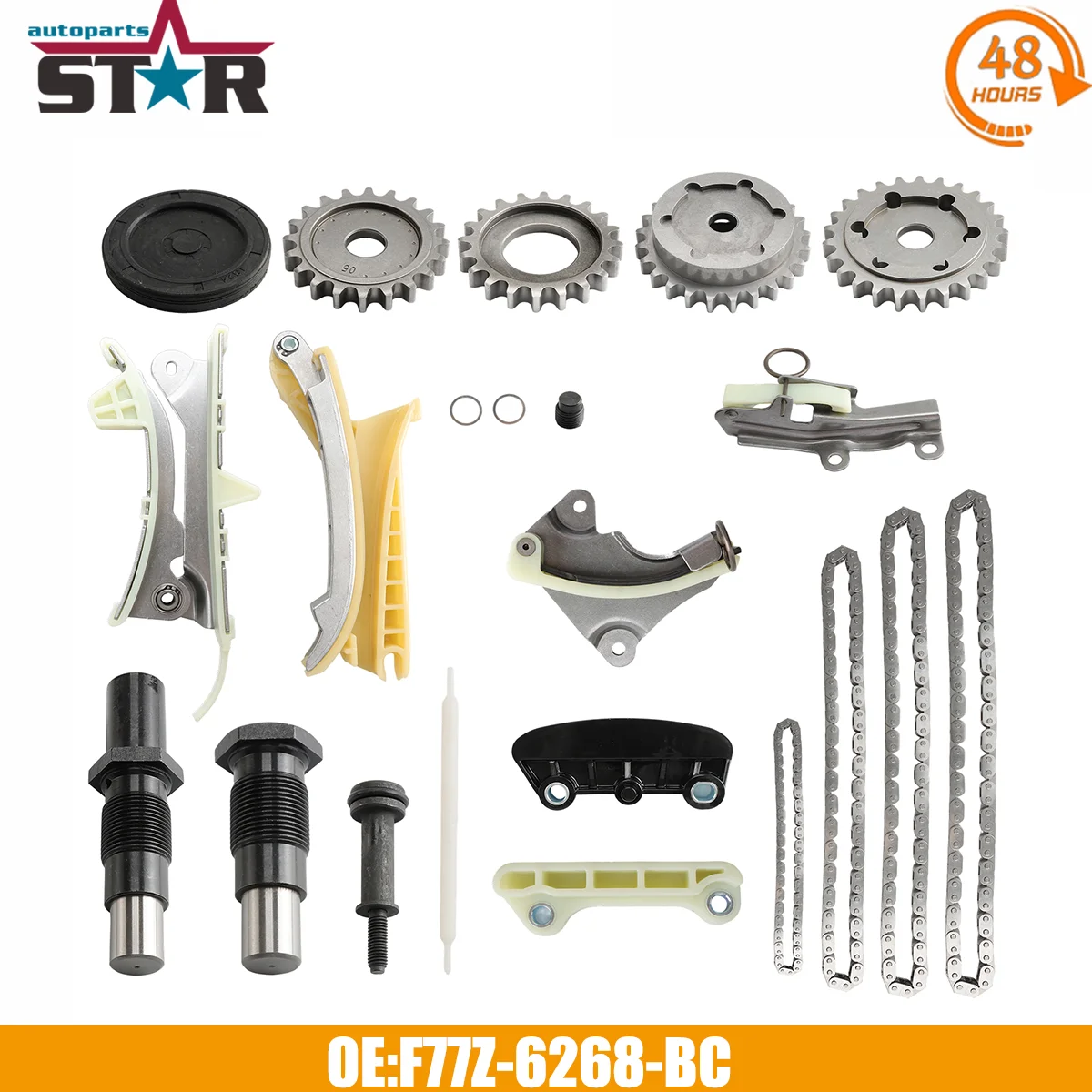 1 Juego de Kit de Cadena de Distribución TK690 F77Z-6268-AB 7U3Z-6K254-B para Ford Explorer 1997-2010 para Mercury Mountaineer 1998-2010