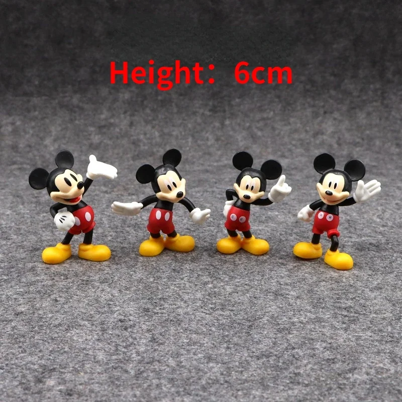 ディズニーミッキーマウスモデル人形ケーキ装飾 DIY アニメフィギュア車のインテリアデスクトップ装飾品パーティーかわいい小さなおもちゃギフト