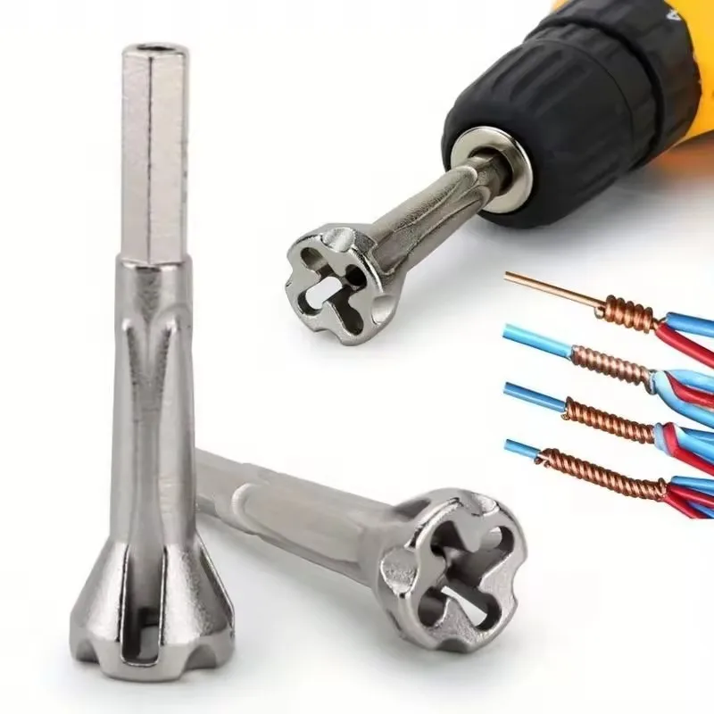 Wire Twisting Tool for Power Drill Fast Connector Electrician Helper Time Saving DIY Electrical Work Cable Multi Tool