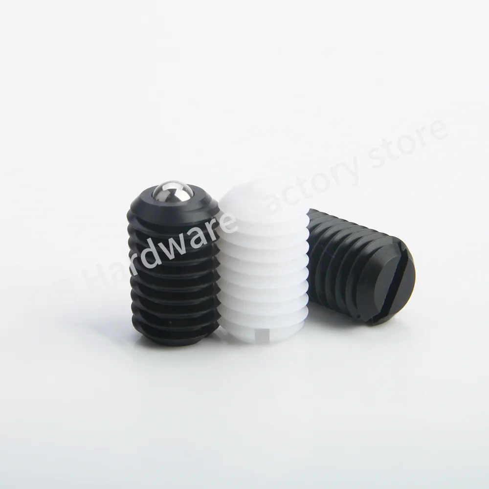 QB424 High Quality Bead Screw Resin Body Ball Head Plunger External Thread With Slotted Plastic Spring Positioning Bead