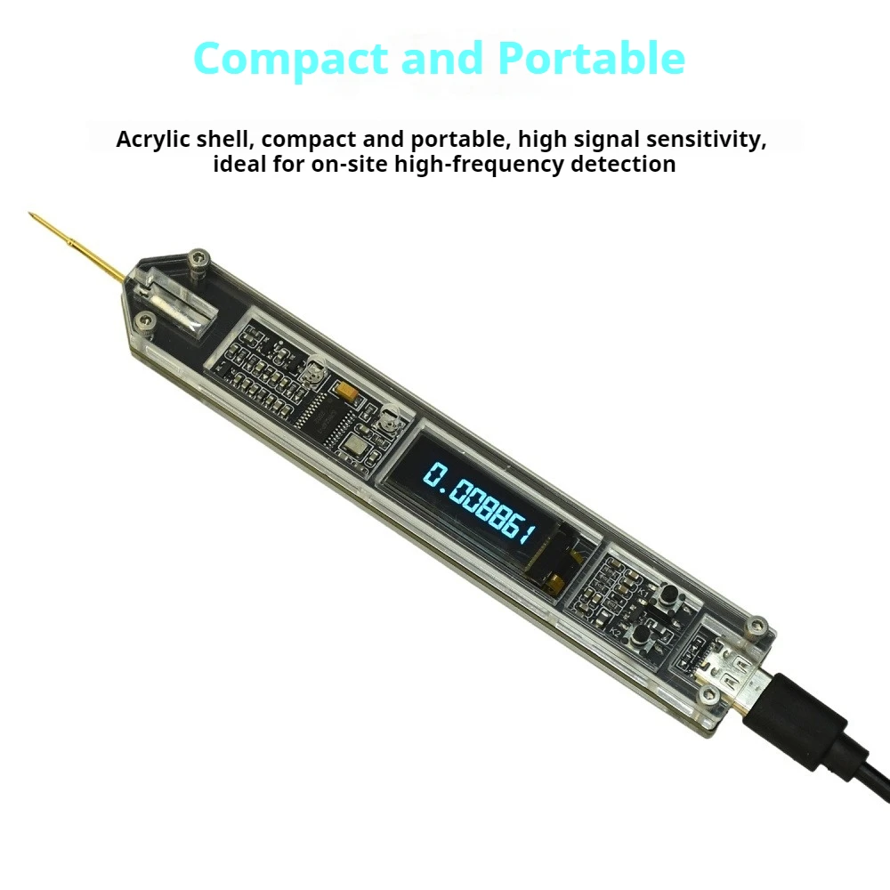 New 200Hz-100MHz Frequency Meter Pen 0.91Inch OLED Display High-Precision Frequency Counter For RF Measurement Radio Transceiver