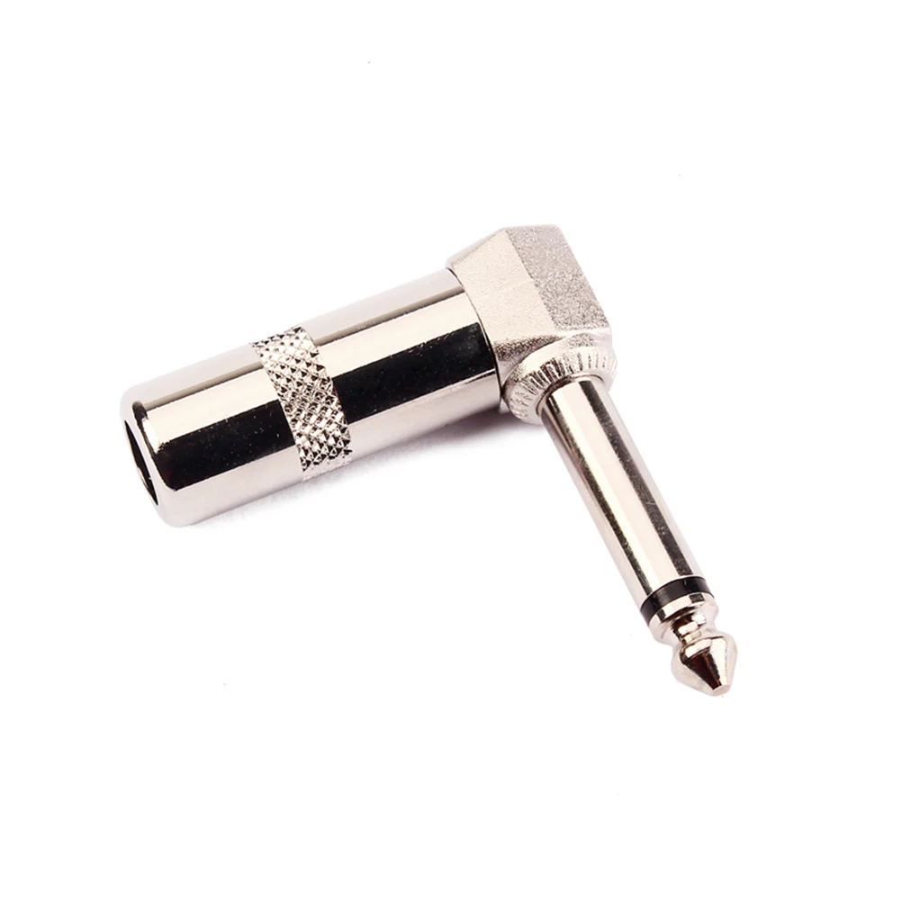 

Guitar Cable Adapter Right Angle Jack Plug Connector for Tight Spaces Fiberglass Insulator No Slip Barrel Metal Construction