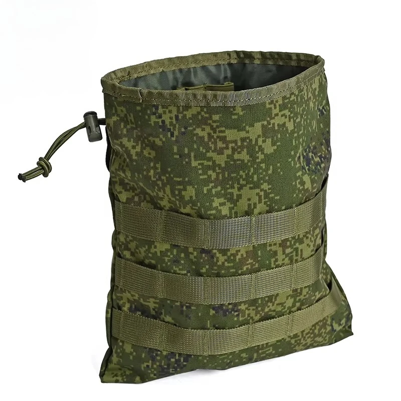Tactical EMR Camo Dump Pouch, Foldable MOLLE Mag Recovery Bag, Multi-Purpose Utility Gear Pouch for Hunting Camping Hiking