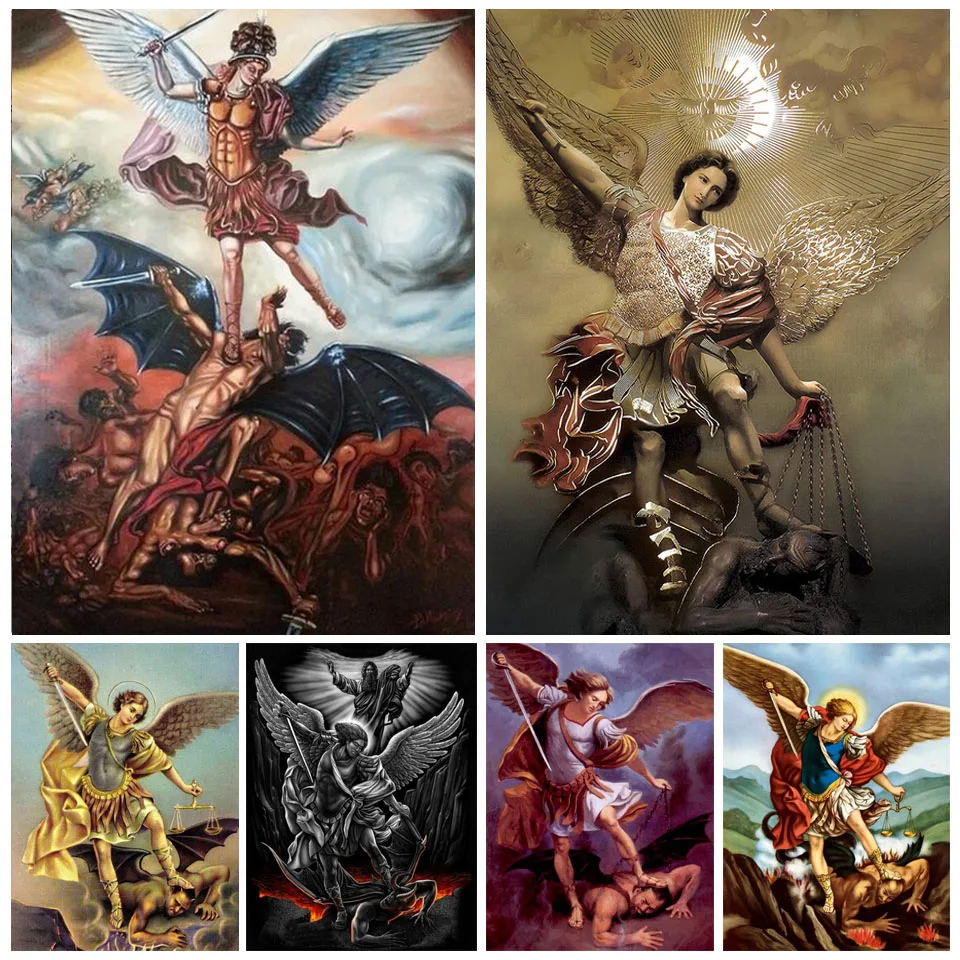 Diamond Embroidery Saint Michael the Archangel DIY 5D Diamond Painting kits Full Diamond Mosaic Cross Stitch Home Decor YG4327