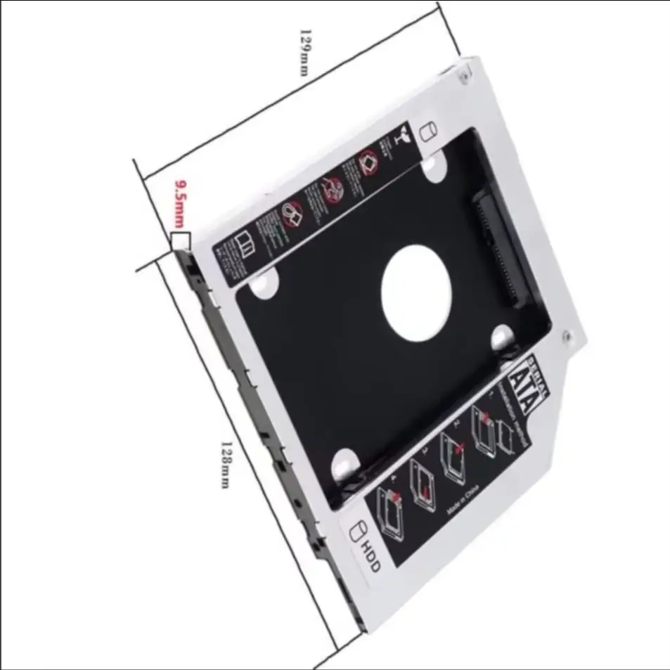 9.5mm 2nd Secondary 2.5 Hard Drive HD SSD Optical bay Caddy Frame for Acer E5-G771G E5-573 E5-573G E5-573T E15 ES1-512 ES1-511