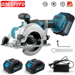 Brushless Circular Saw 125mm Cordless Electric Saw Adjustable Wood Cuttiing Machine Handheld Woodworking Saw for Makita Battery