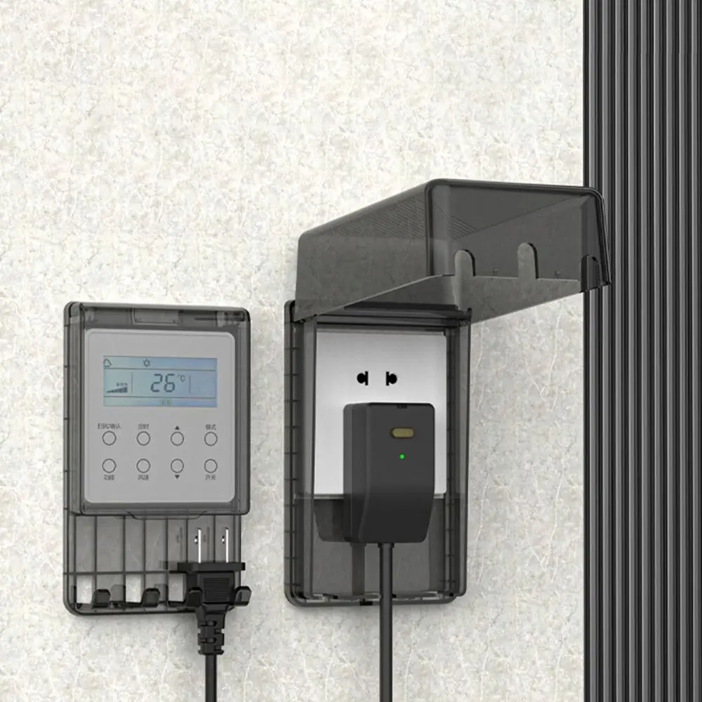 86 Type Switch Protective Cover Waterproof Transparent Electric Plug Cover Splash-Proof Self-Adhesive Socket Protector for Home