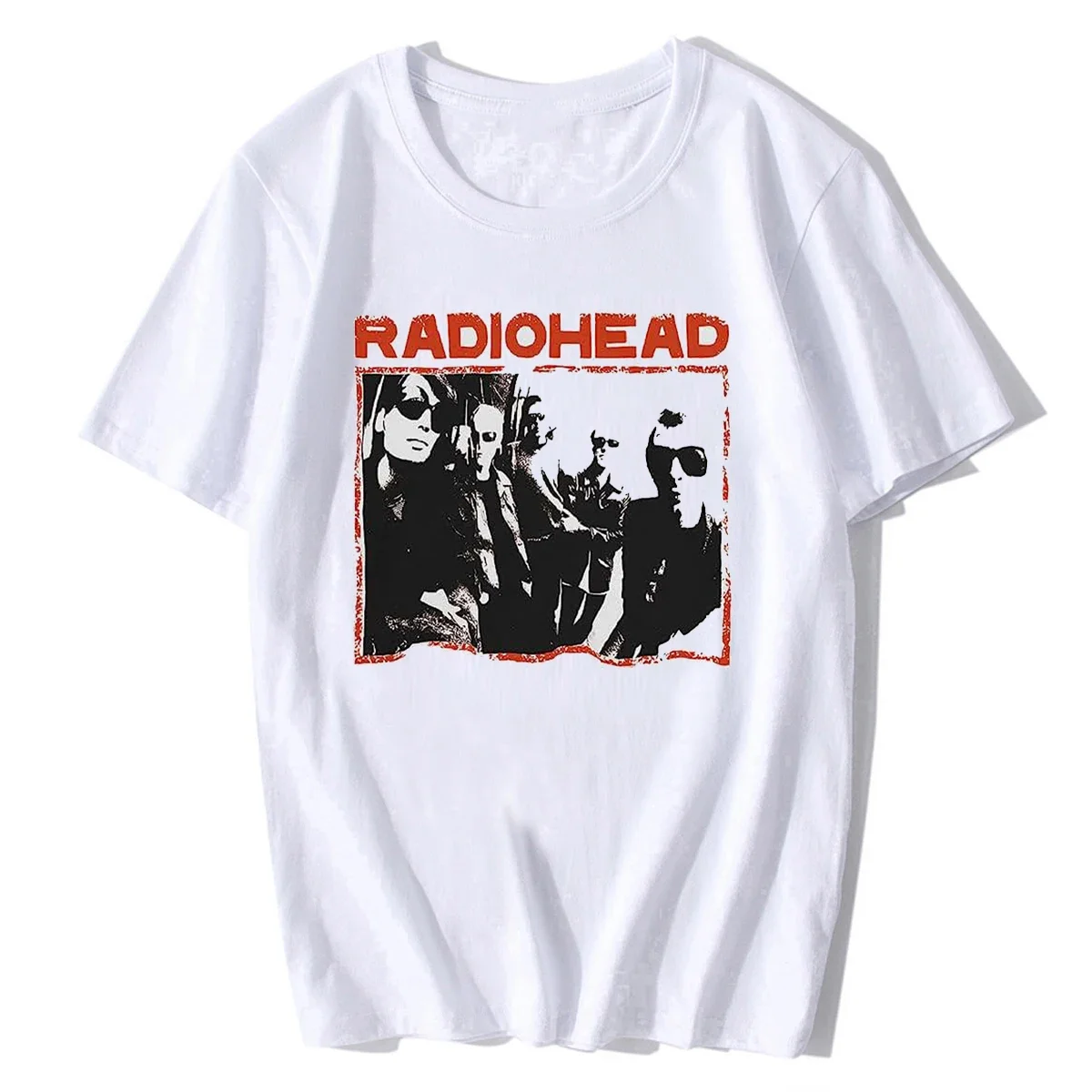 

T Shirt Men Fashion T-shirt Vintage Radiohead Tshirt Boy Tees Short Sleeve Cotton Rock Band Camisetas Men's Clothing