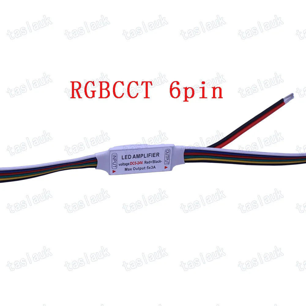 Led Mini RGBW RGBWW RGBCCT Amplifier 5Pin 6 pin wire DC5-24V 4CH x 4A for 5050 2835 RGBW LED Strip Light RGBW RGBWW ,5x3a 3x4a