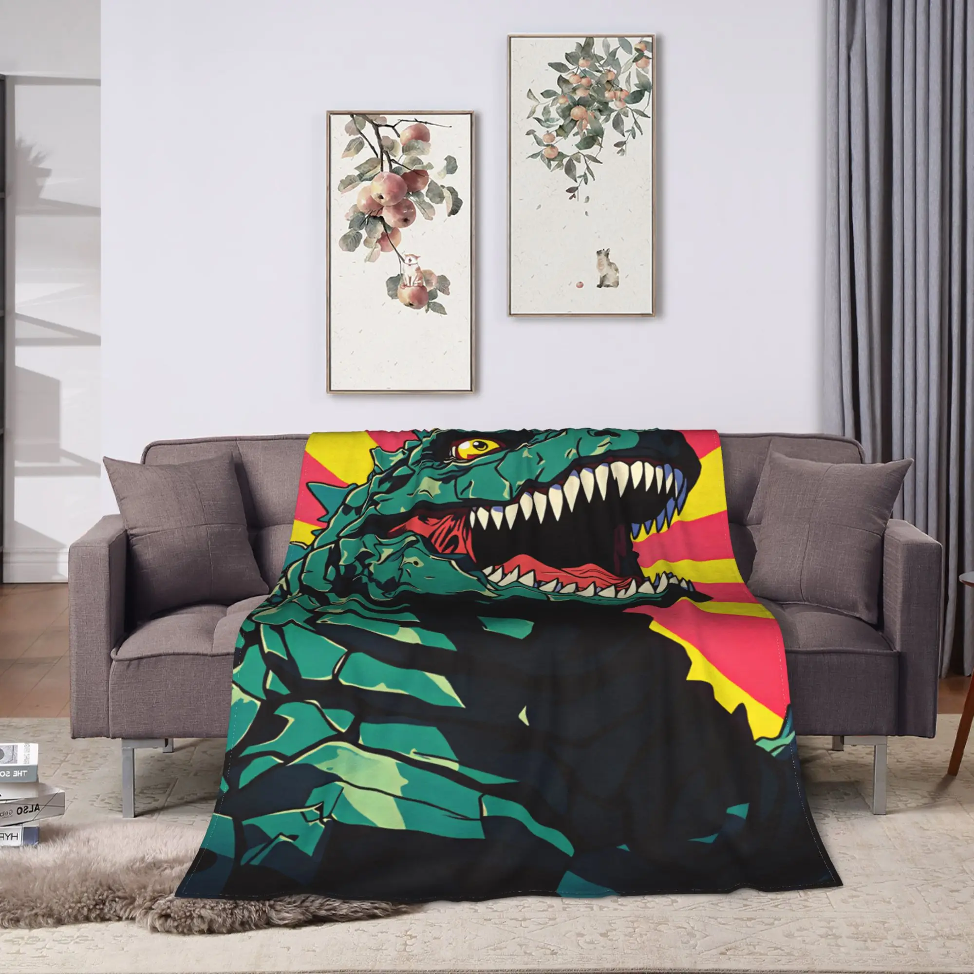 Super Warm Blanket Travel Office G-Godzillas  Bedding Throws  Flannel Bedspread For Outdoor Pattern Sofa Bed Cover