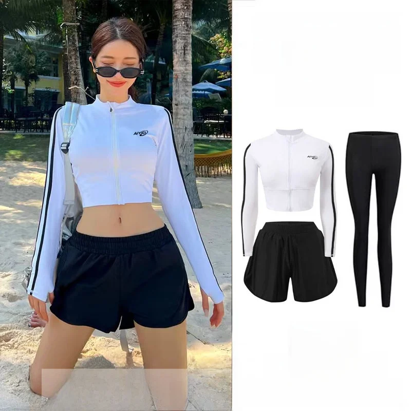 ins-long-sleeve-separate-wetsuit-high-waist-surfing-beach-quick-dry-scuba-diving-suit-for-women-nylon-material-diving-equipment