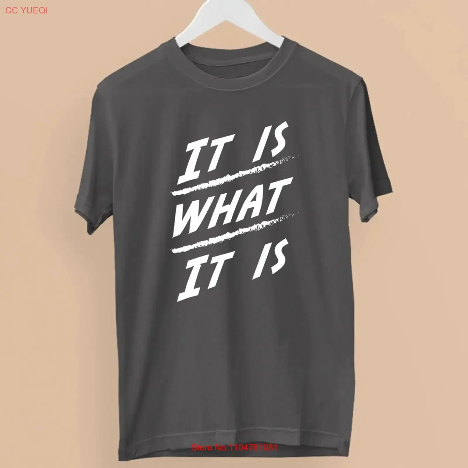 It Is What Quote T Shirt Bold Attitude Mentality Mindset Statement Black vintage Washed Stylish Versatile Breathable fashion