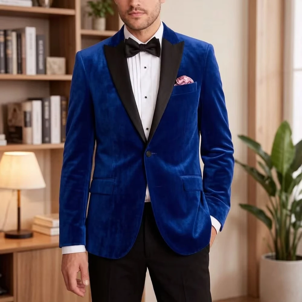 벨벳 블레이저 남성용 슬림핏 정장 1피스 웨딩 수트 믹 - Men'S Formal Wear For Reception 리뷰 및 가격