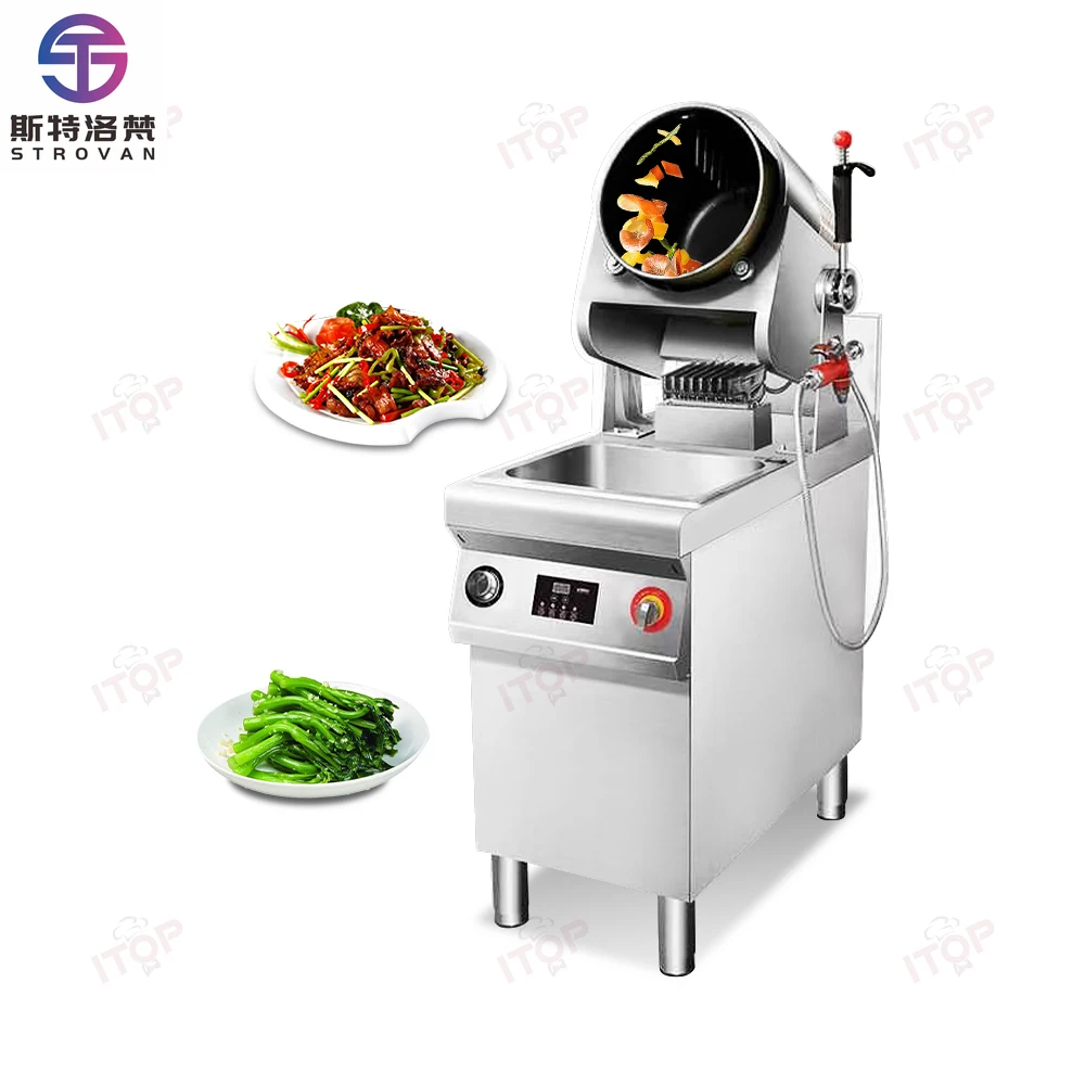 

STLF JW Коммерческая умная электрическая газовая многофункциональная автоматическая круглая барабанная автоматическая машина для приготовления пищи, соуса, карамели