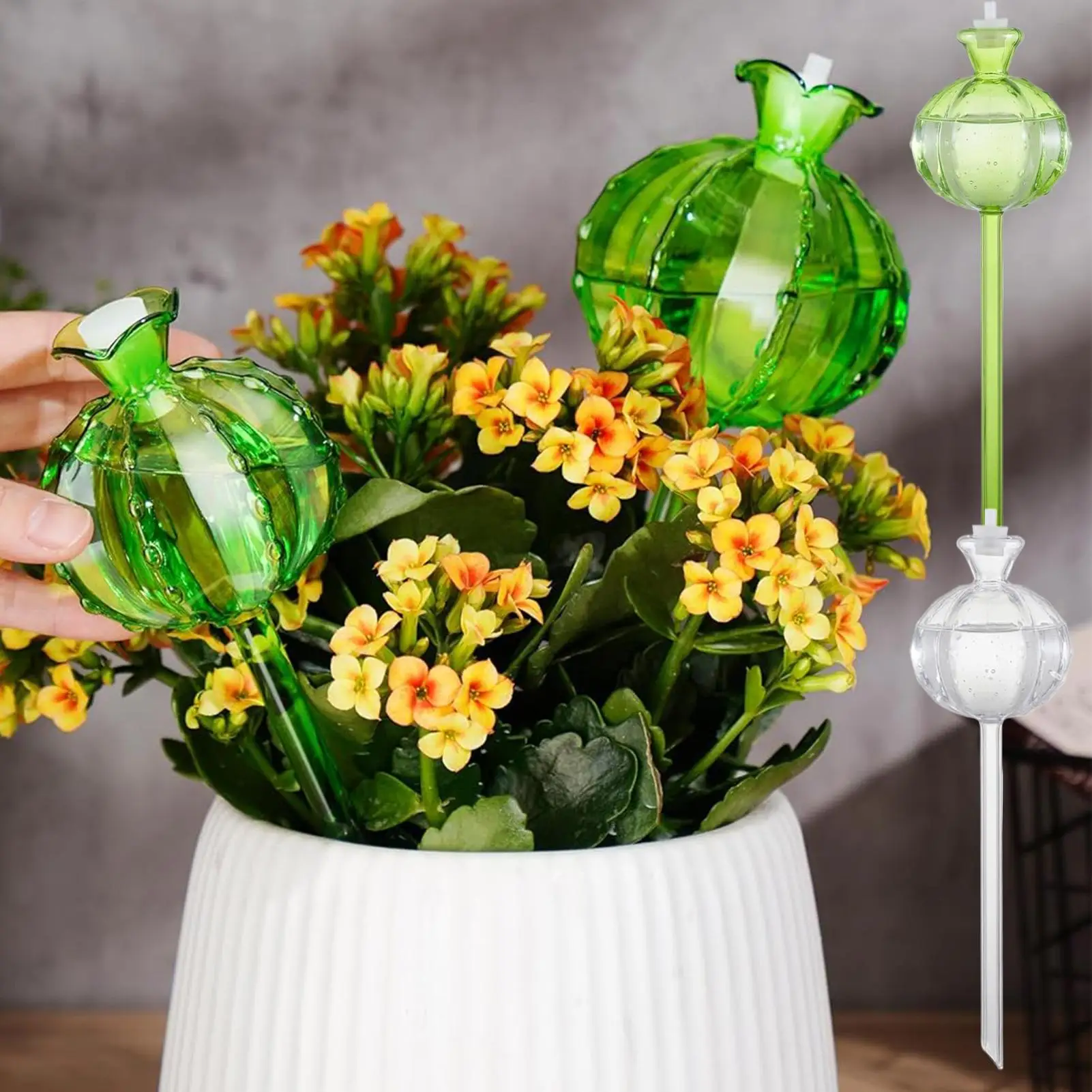 Watering Spikes For Indoor Plants 3 Pieces Drip Irrigation Ball-Shaped Indoor Plants Pot Water Spikes For Flowers Orchids Garden