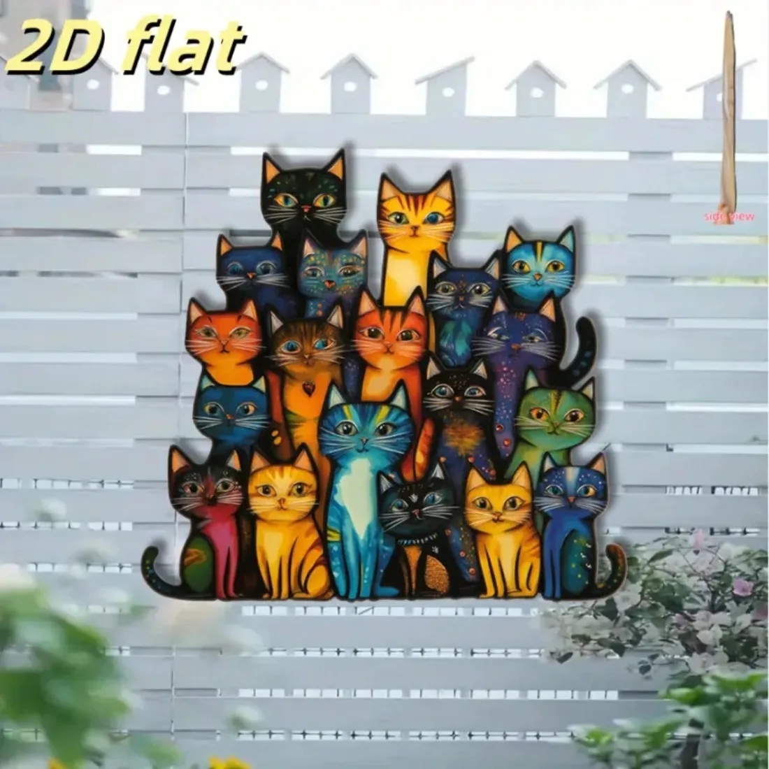 CIFBUY 1pc Cat Family Vintage Metal Tin Sign,20x30cm,2D Flat Printing,Rustic Wall Art Decor for Patio,Garden,Yard,Living Room