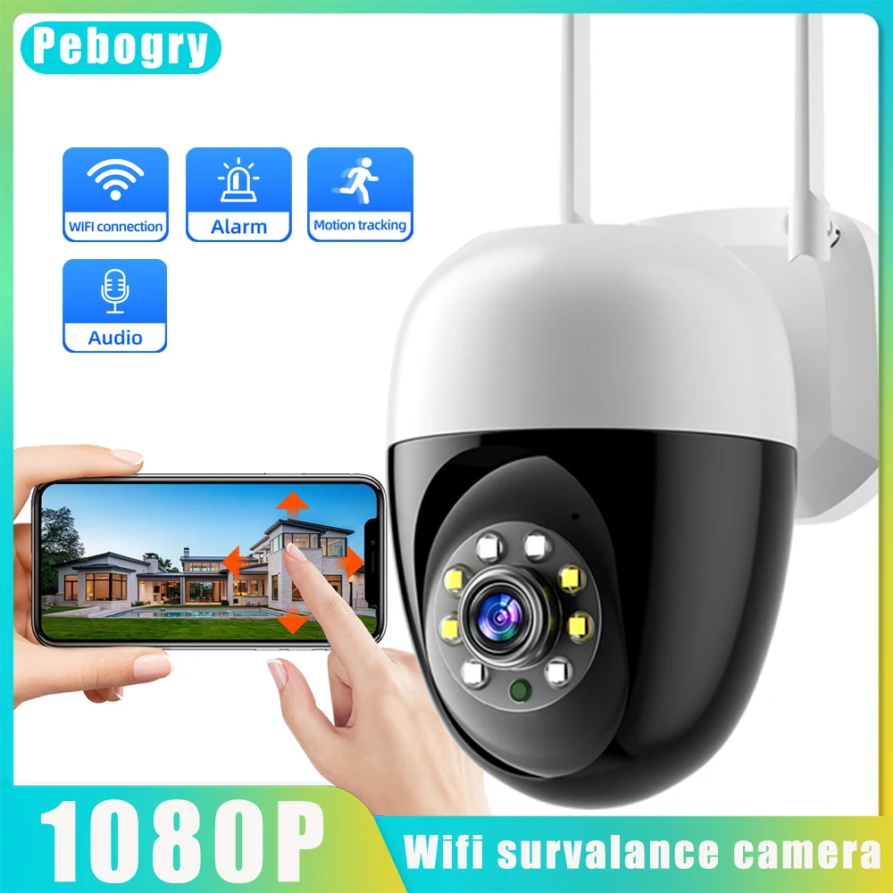 pebogry camera impermeavel de sobrevivencia ao ar livre wifi cor noturna deteccao automatica de rastreamento seguranca 5g 1080p 01