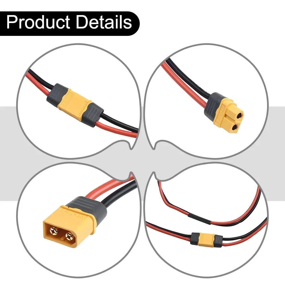 Extension Extender Power Cable For Electric Vehicles Male & Female Power Cable 14AWG 1M 55A Ebike Extender