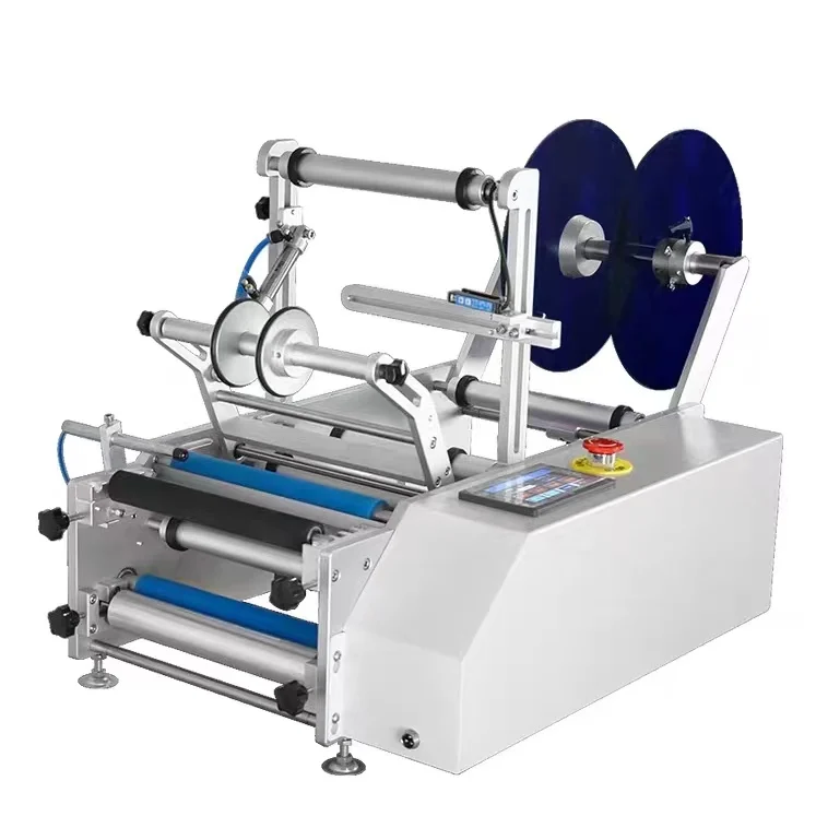 

Semi Automatic Perfume Bottle Plastic Cup Self Adhesive Labeling Machine Tabletop Top Labeling Machine