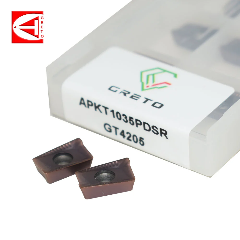 Imagem -04 - Greto-carbide Milling Insert para Aço e Cor Preta Apkt1035 Pdsr Apkt1035pdsr Apkt 1035 Pdsr Gt4202 Aço Inoxidável