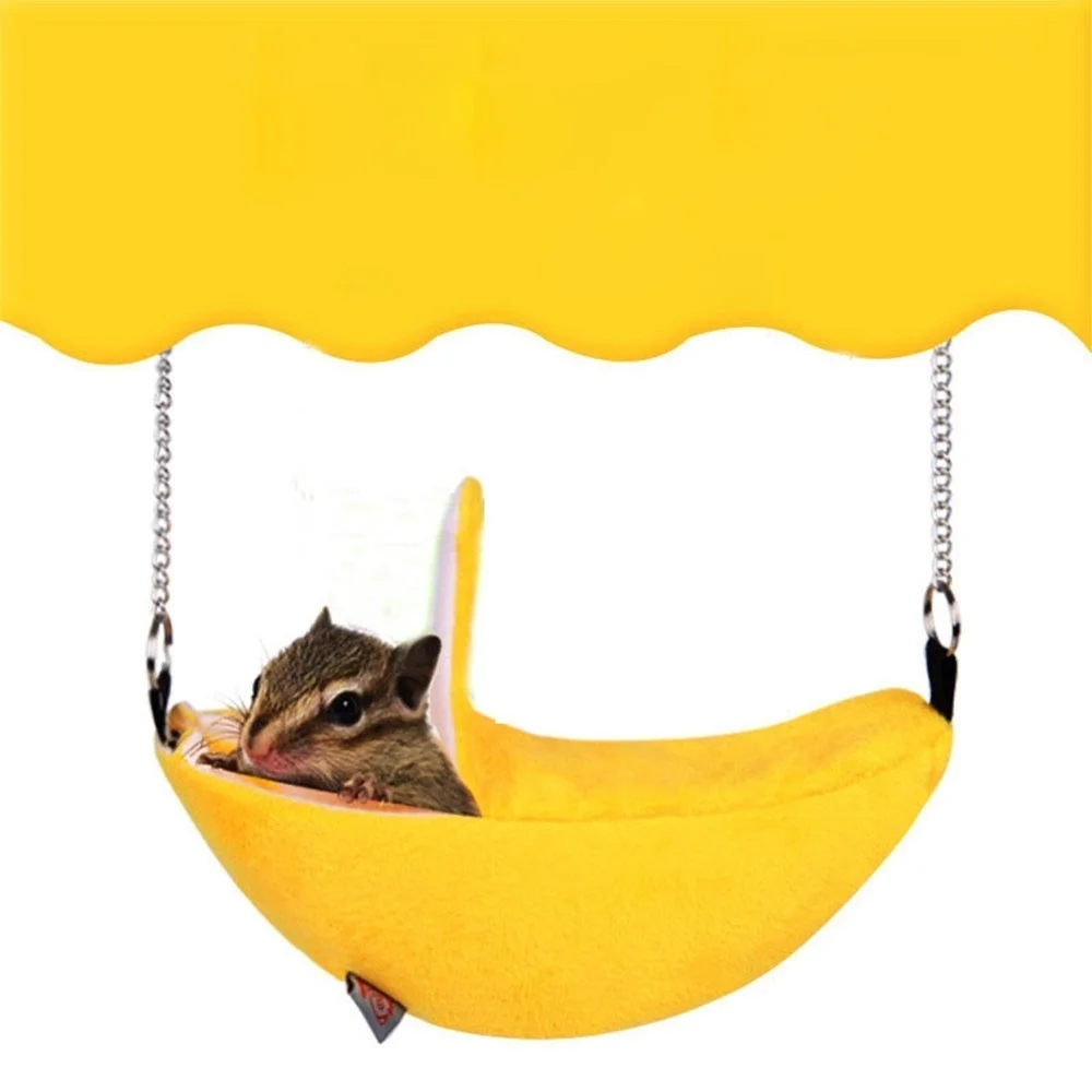 Animals Design Pet Banana Hamster Rat Hammock Cage House Nest  Hamster Warm House  Small Animal Hammock