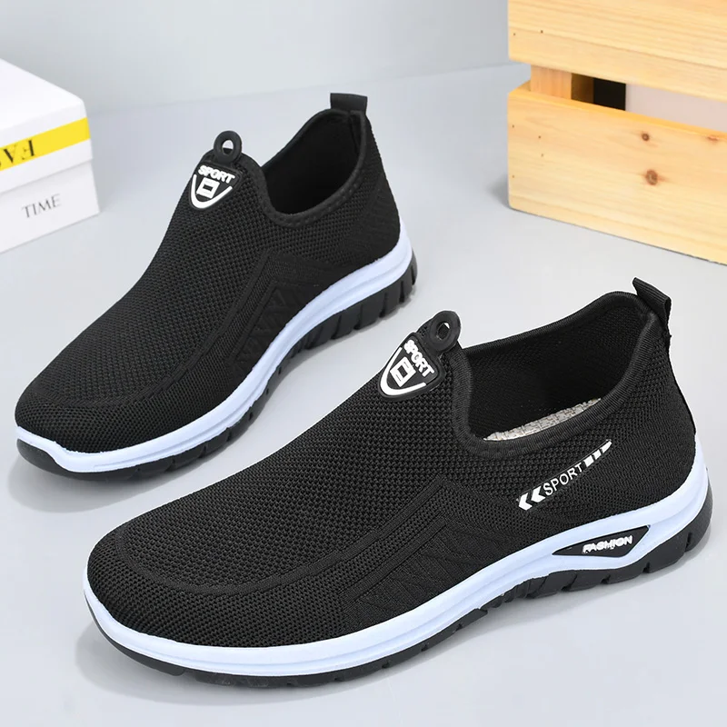 Zapatos de malla para Hombre, Zapatillas informales para exteriores, zapatos ligeros para caminar de verano para Hombre, Zapatillas de gimnasio, mocasines sin cordones para Hombre, Zapatillas para Hombre