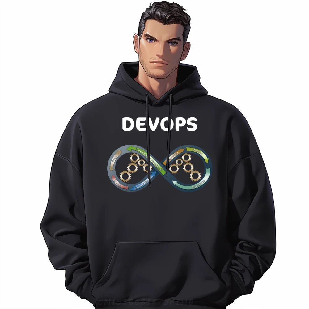 

Software Computer Programmer Engineer Devops Process Graphic Pullover Hoodies Men Oversized Clothes Sweatshirts