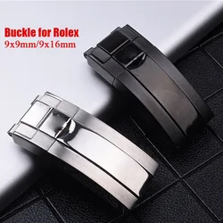 9x9mm 9x16mm Watch Band Clasp for Rolex DAYTONA SUBMARINER GMT Yacht-Master Stainless Steel Adjustable Metal Button Watch Buckle