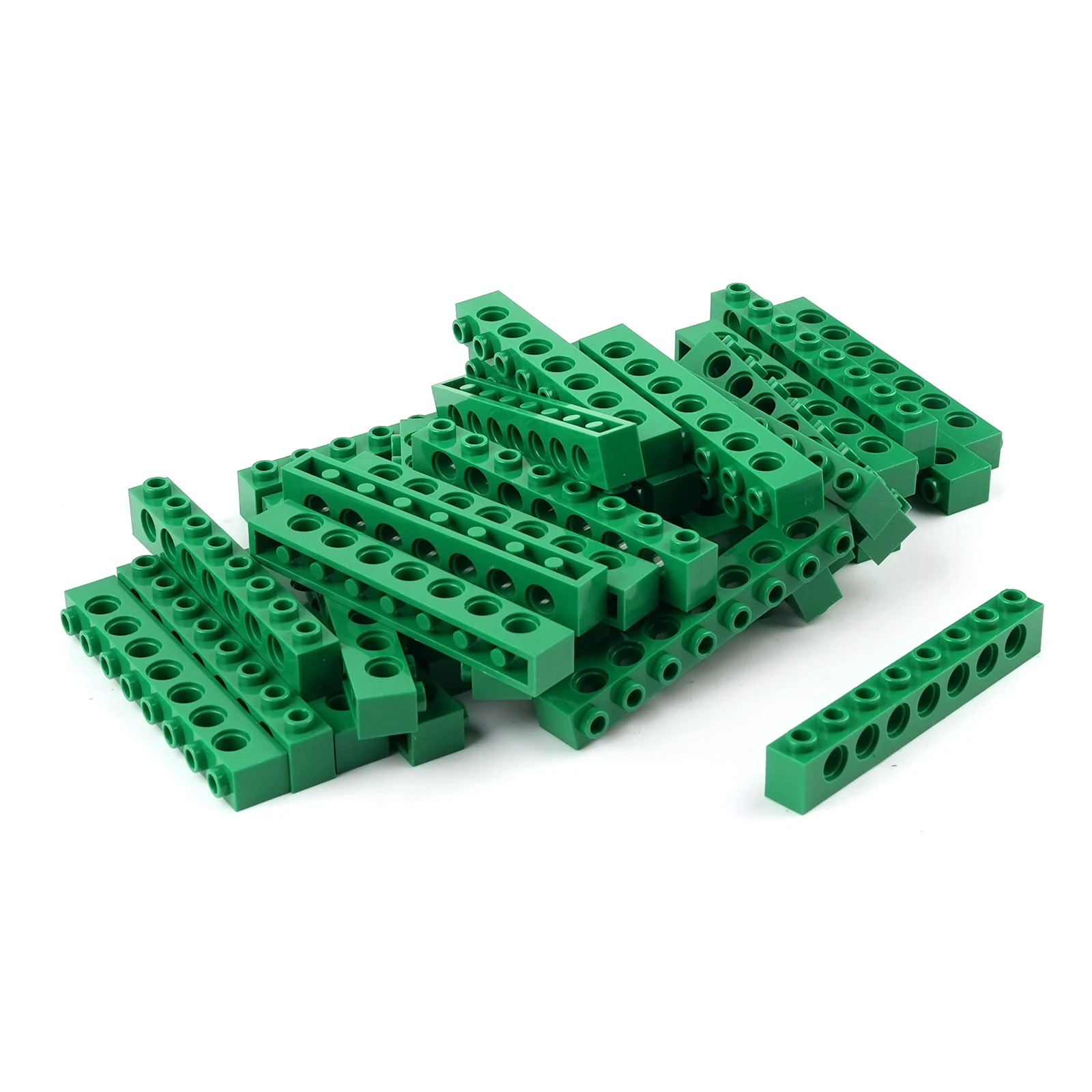 

50PCS MOC 3702 Technology Building Blocks Parts 1x8 Beam with 7 Holes Perforated Assembly DIY Toy Bricks Replacement Accessories